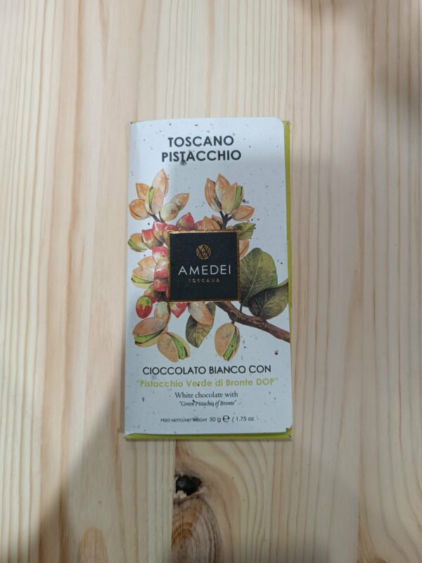 Cioccolato bianco con " Pistacchio verde di Bronte DOP" - Amedei 50 g